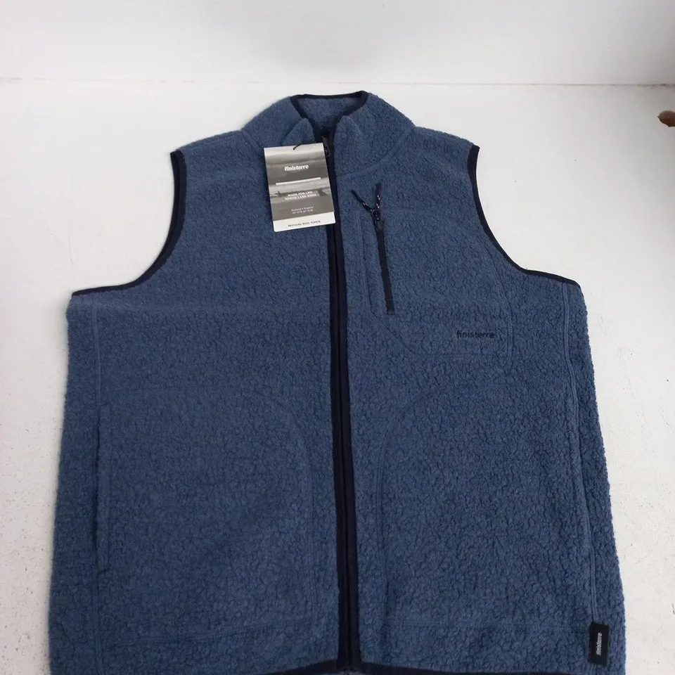 FINSTERRE PORTELL WOOL FLEECE GILET IN DARK OZONE - M
