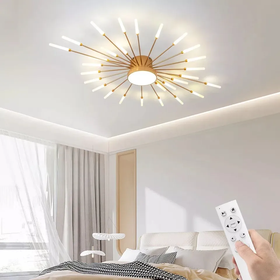 BOXED FLUSH MOUNTS 29-LIGHT CEILING LIGHT, MODERN LED HEADS FLOWER SHAPE (1 BOX)