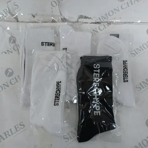 LOT OF 5 STEROHYPE SOCKS INKNOW SIZE
