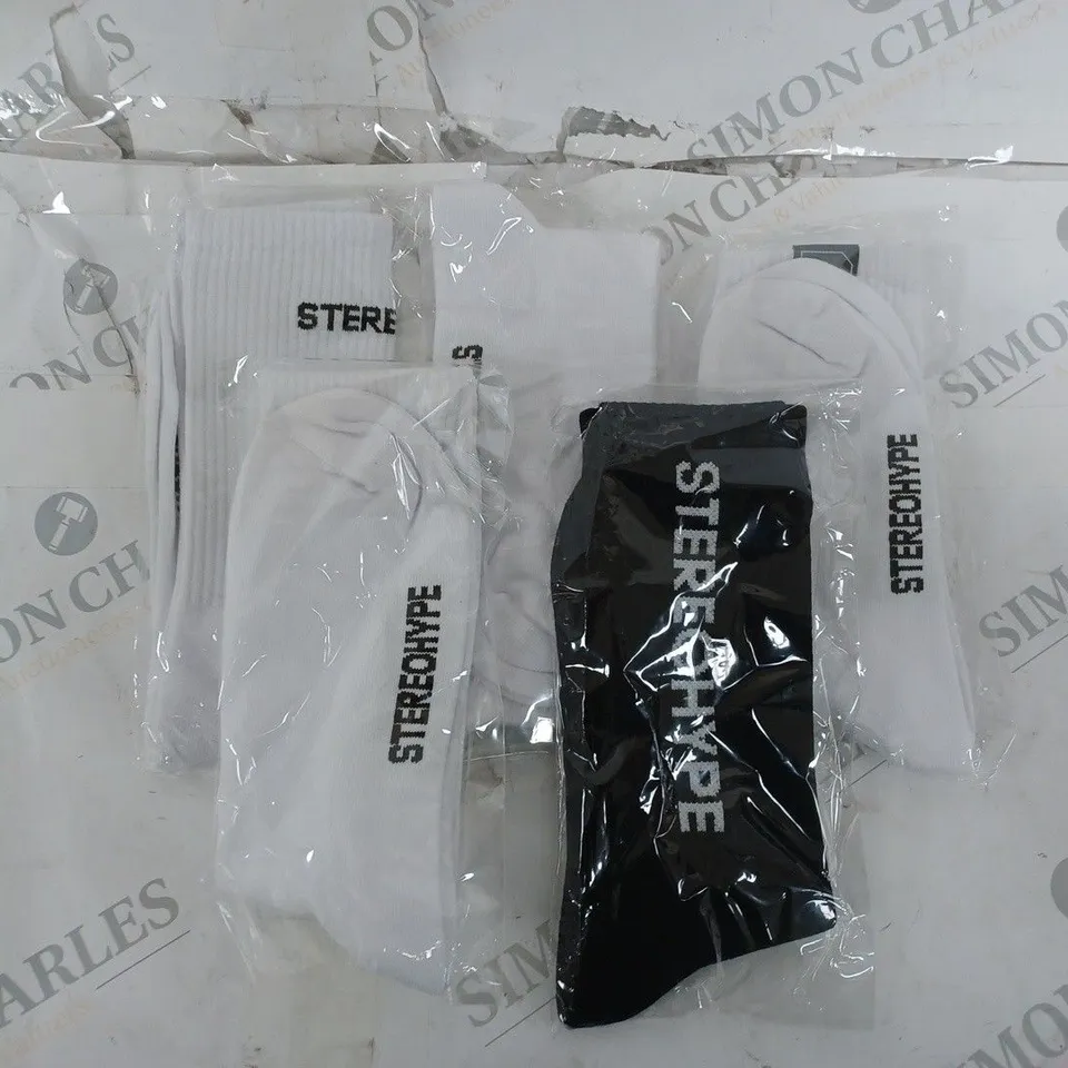 LOT OF 5 STEROHYPE SOCKS INKNOW SIZE 