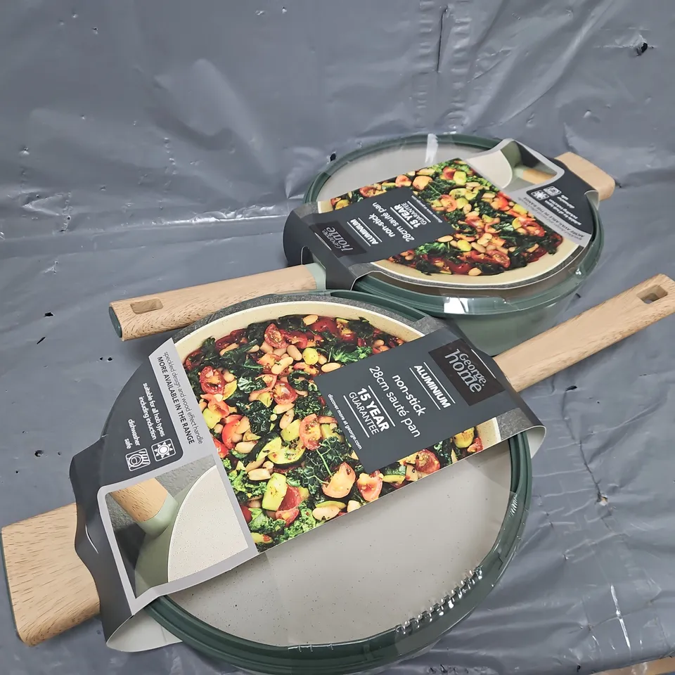 PAIR OF RIVERSIDE 28CM NON-STICK SAUTE PANS