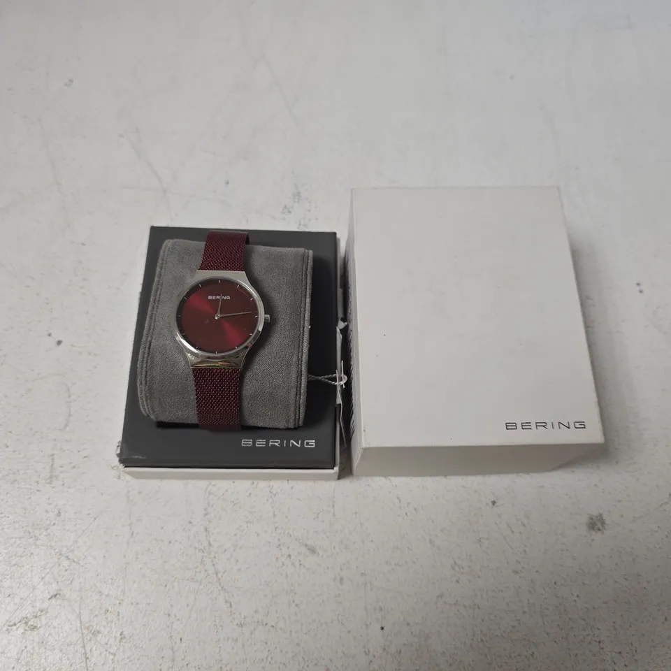 BOXED BERING CLASSIC 12131-303 WATCH IN RED