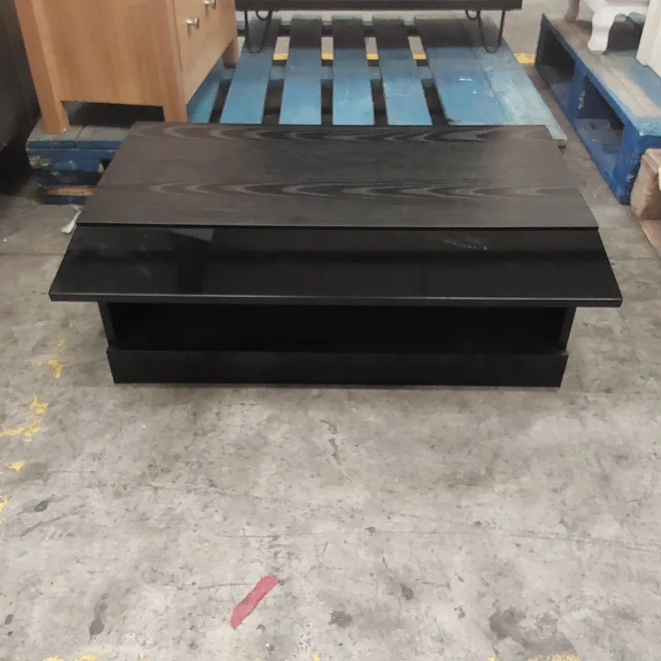 DESIGNER BLACK WOODEN COFFEE TABLE/TV STAND