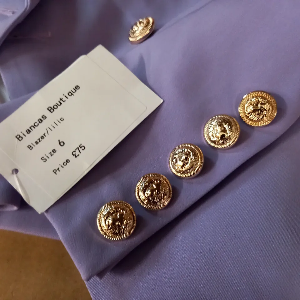 BIANCAS BOUTIQUE LILAC BLAZER - 6