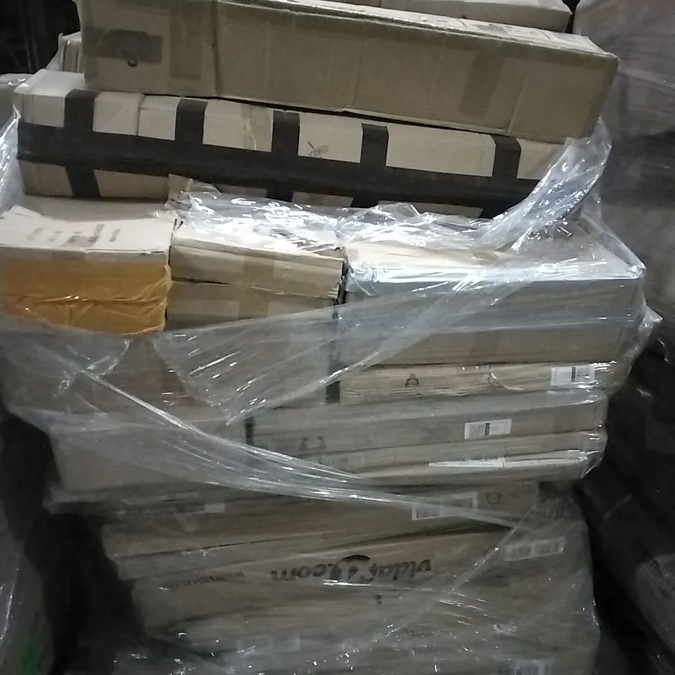 PALLET OF HOUSEHOLD ITEMS TO INCLUDE PARTY TENT,VIOLIN, ARTIFICIAL TWIGBAMBOO,LED FLOOD LIGHT AND OTHER ASSORTED ITEMS...