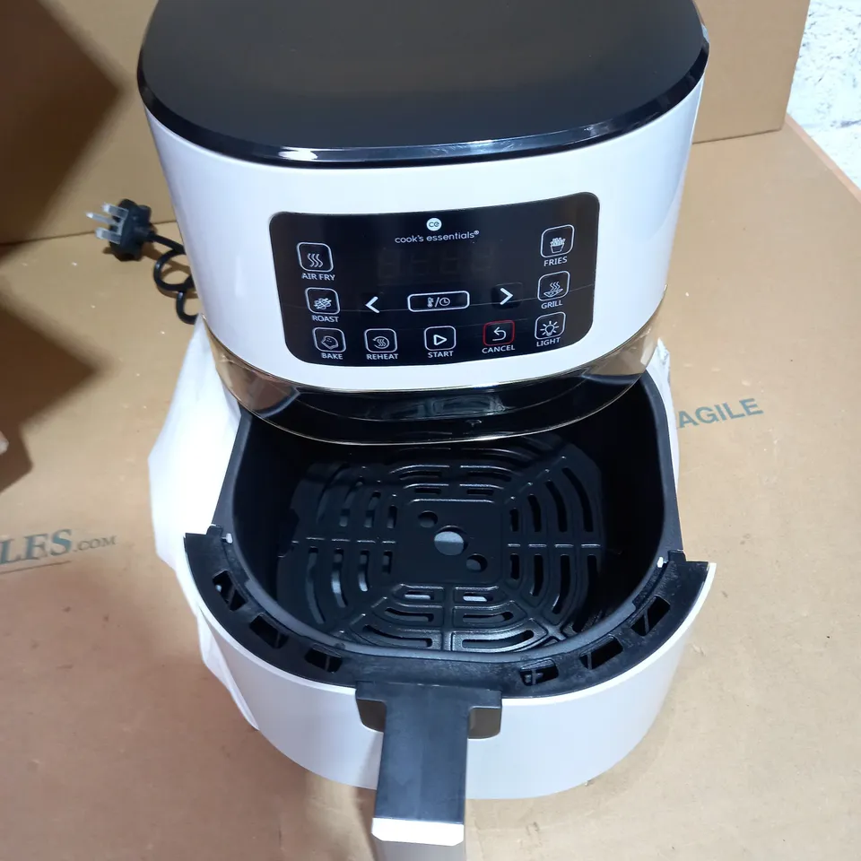 COOK'S ESSENTIALS 4.0L AIR FRYER WITH DIGITAL TOUCHSCREEN & VIEWING SCREEN - COOL GREY