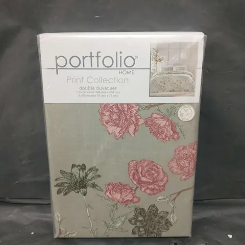 SEALED PORTFOLIO PRINT COLLECTION DUVET SET - FLOWER GARDEN - DOUBLE 