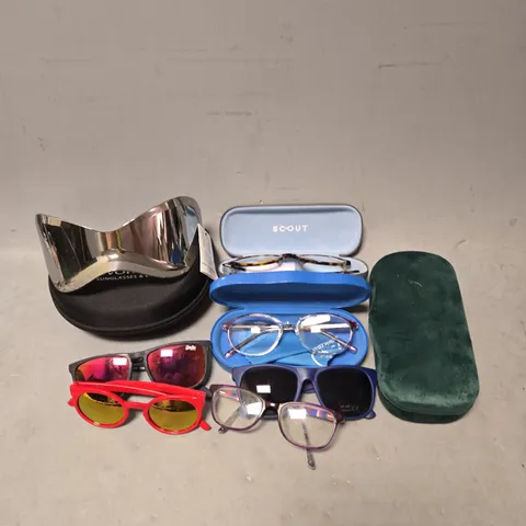 APPROXIAMTELY 15 ASSORTED SUNGLASSES/SPECTACLES IN VARIOUS DESIGNS