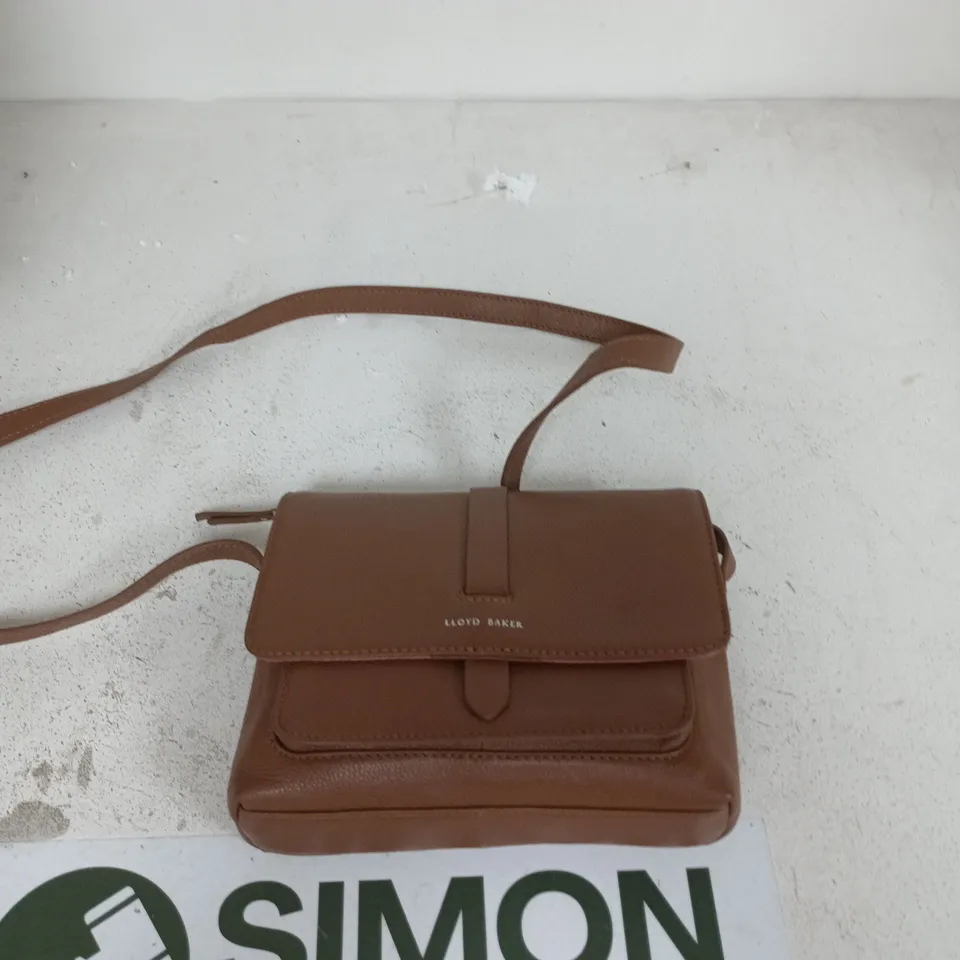 LLOYD BAKER BROWN LEATHER CROSSBODY BAG