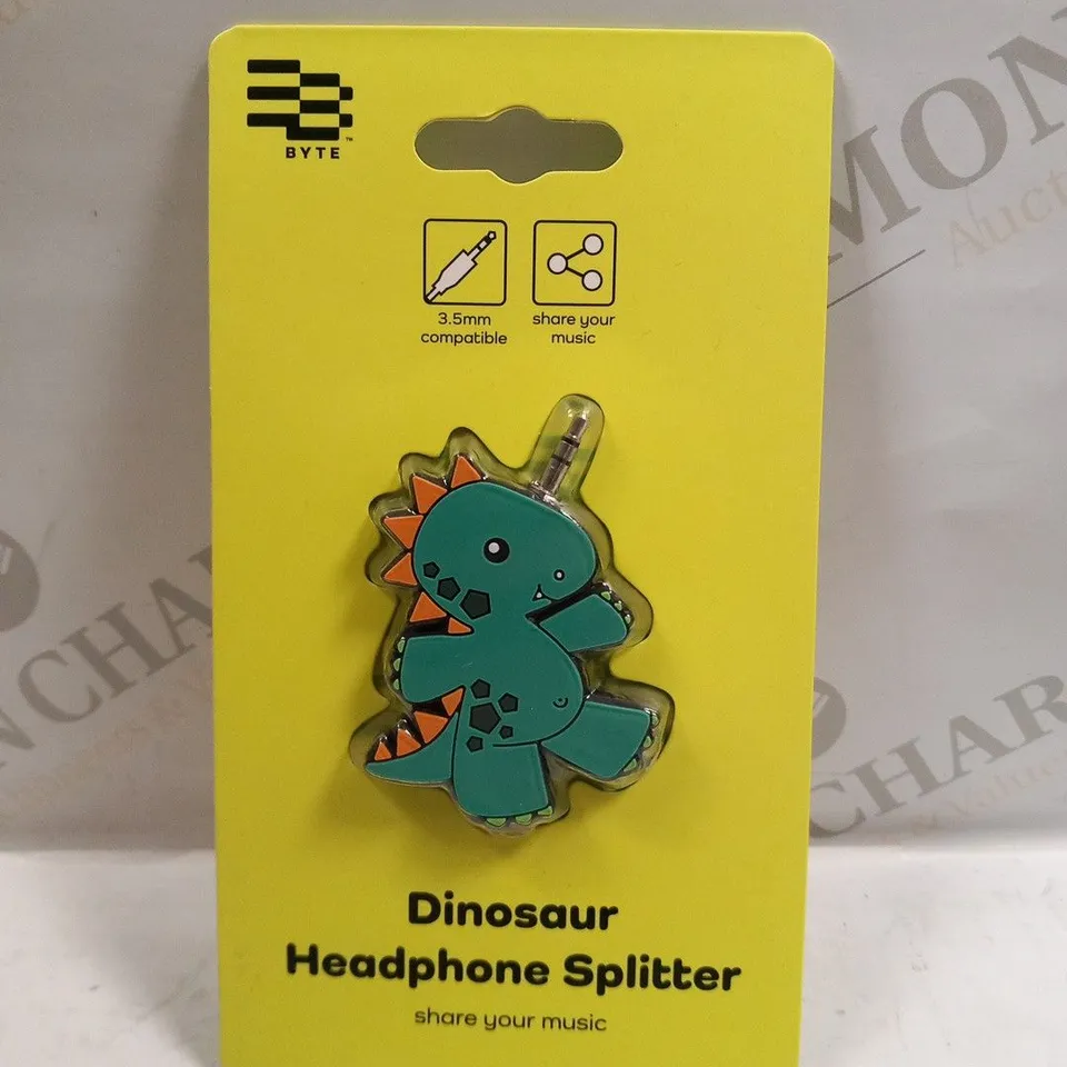 8 BYTE DINOSAUR HEADPHONE SPLITTERS