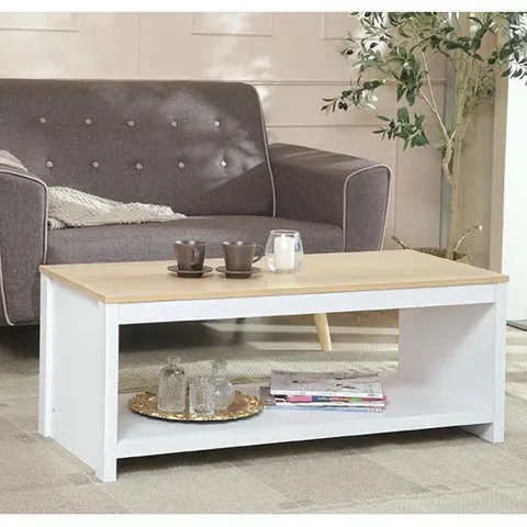 BOXED LUBECK SIDE COFFEE TABLE WITH STORAGE