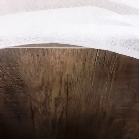 BOXED CORNER DESK - DARK OAK TOP/BLACK METAL FRAME