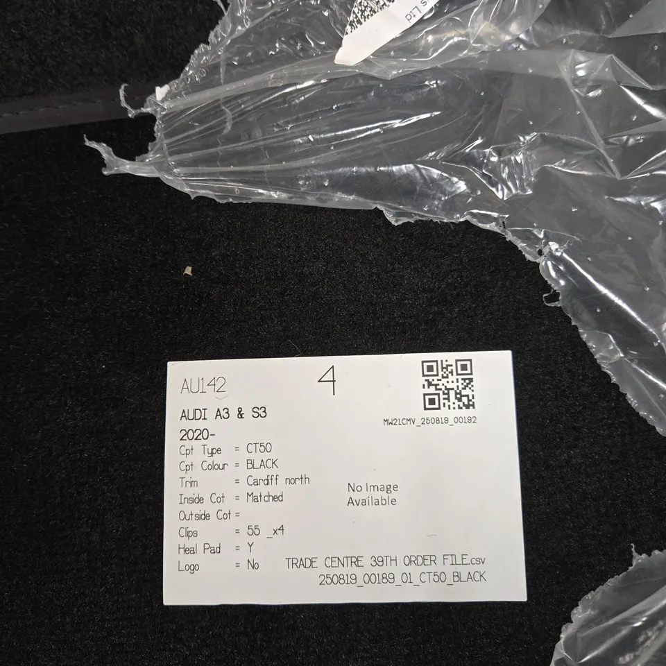 AUDI A3 & S3 FLOOR MATS 2020– BLACK CT50 (4 PIECES)