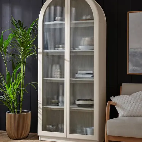 CRANFIELD DISPLAY CABINET UK240 CREAM 957 X 481 X 173MM BOXED