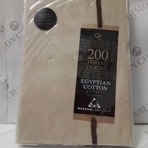 BRAND NEW GAVENO CAVAILIA 200 THREAD COUNT SUPER KING FITTED SHEET