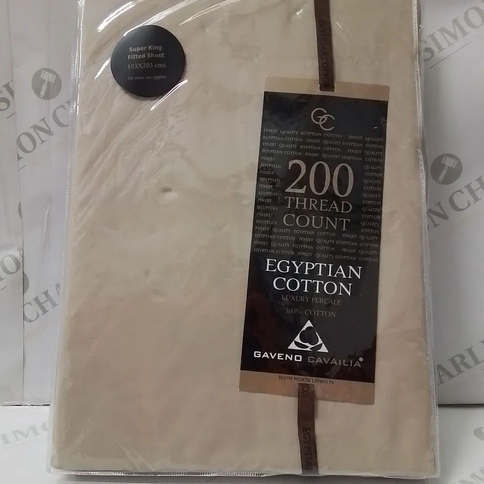 BRAND NEW GAVENO CAVAILIA 200 THREAD COUNT SUPER KING FITTED SHEET
