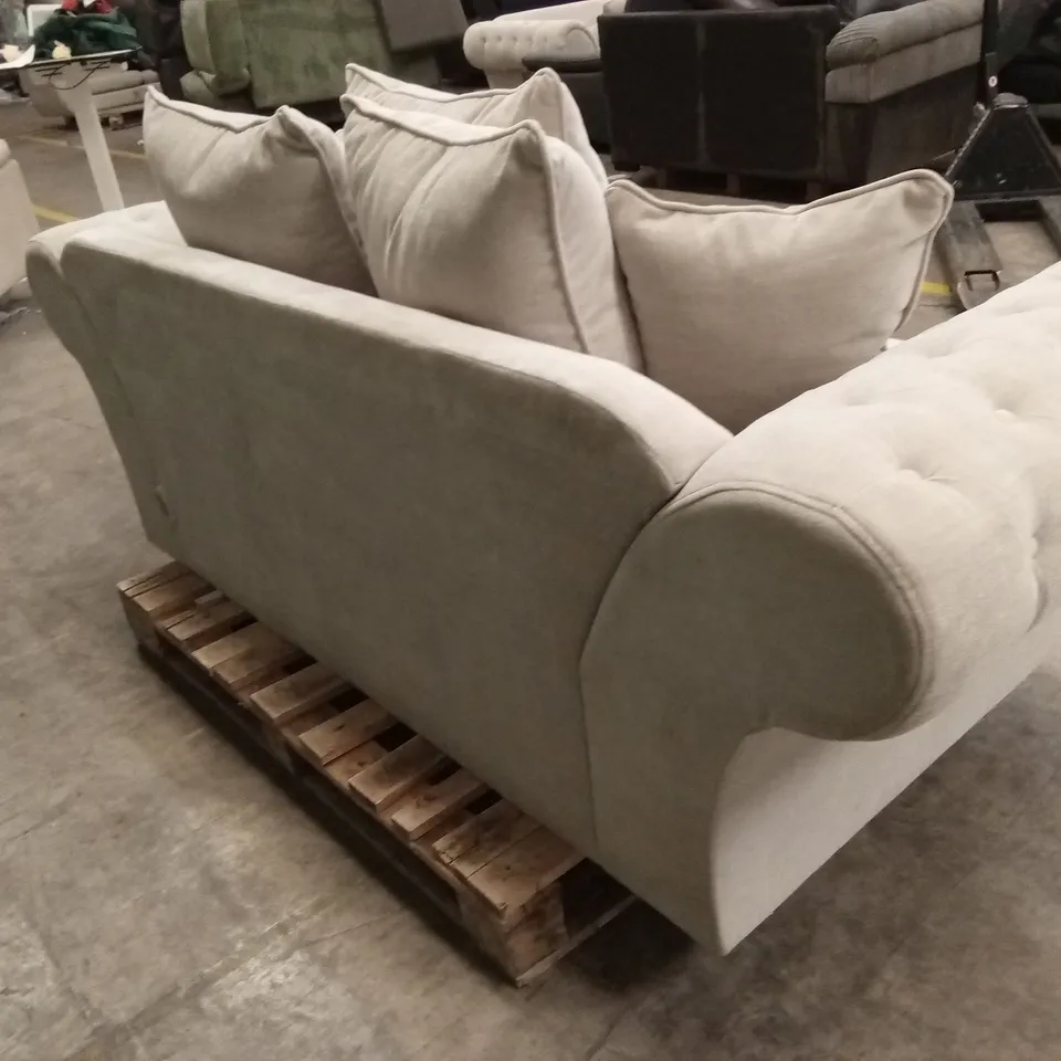 WINDSOR 2 SEATER FABRIC SCATTER BACK SOFA - NATURAL RRP £899