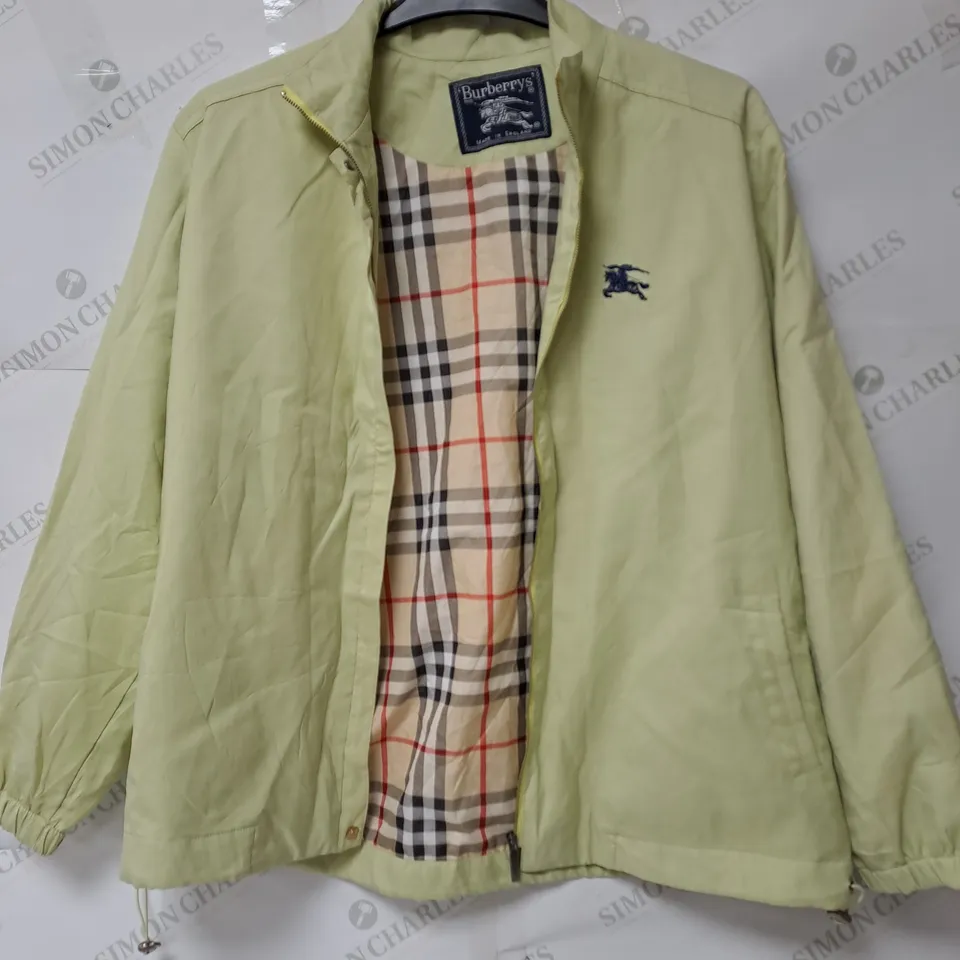 BURBERRYS LIME GREEN THIN JACKET - SIZE UNSPECIFIED 