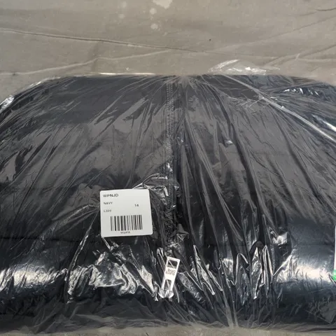 SUPERDRY FUJI FAUX FUR HOODED COAT – MID-LENGTH, ECLIPSE NAVY, UK 14 (US 10, EU 42)