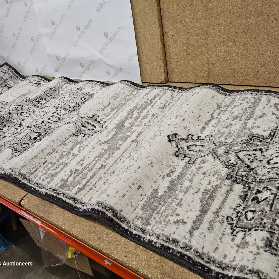 ARTIOLA GREY/BLACK ORIENTAL POWER LOOM RUG 60 × 240