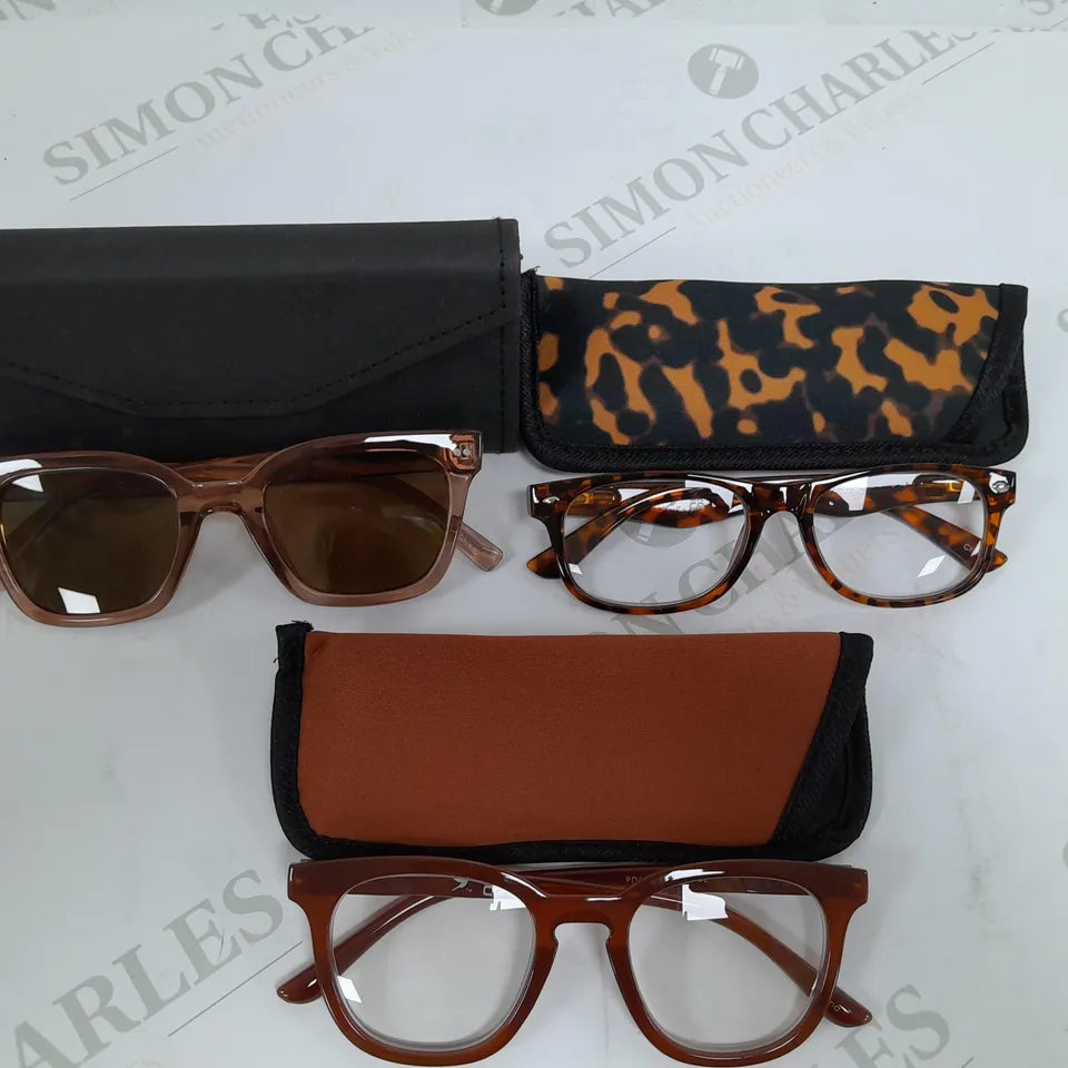 HUMMINGBIRD SUNGLASSES AND READING GLASSES IN TAN 