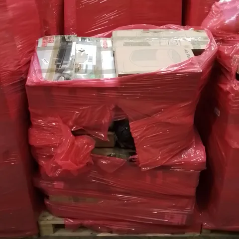 PALLET OF ASSORTED HOUSEHOLD ITEMS AND CONSUMER PRODUCTS TO INCLUDE; AIR PURIFIER, KITCHEN COOKING APPLIANCE, BOXED FURNITURE ETC 