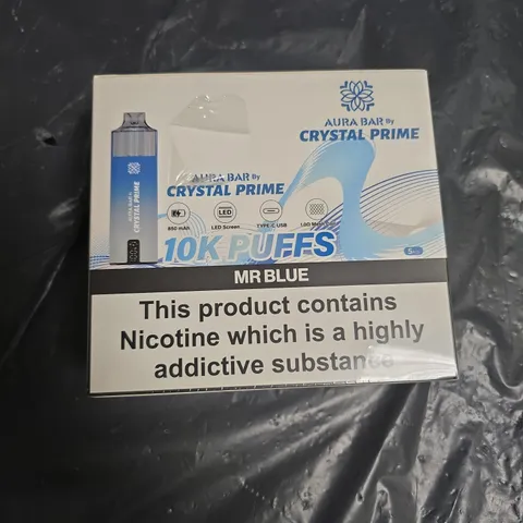 Aura Bar 10K Puffs Pod Kit MR BLUE by Crystal Prime (Boxed)