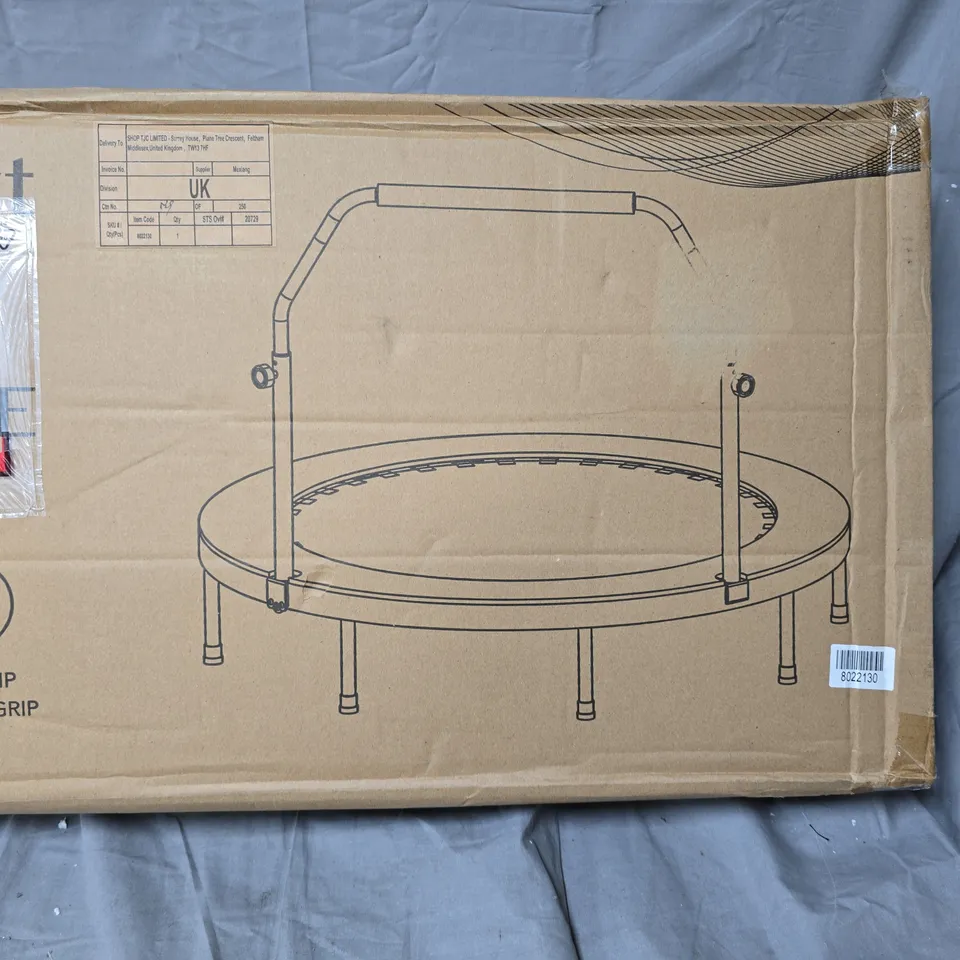 SOUL SMART FOLDABLE MINI TRAMPOLINE WITH ADJUSTABLE SAFETY HANDLE