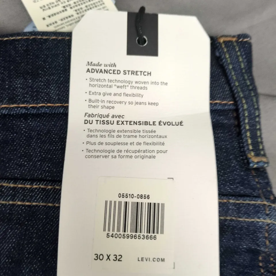 LEVI'S PREMIUM 510 SKINNY JEANS – MEN, UK 30 (US 30X32), DARK INDIGO DENIM