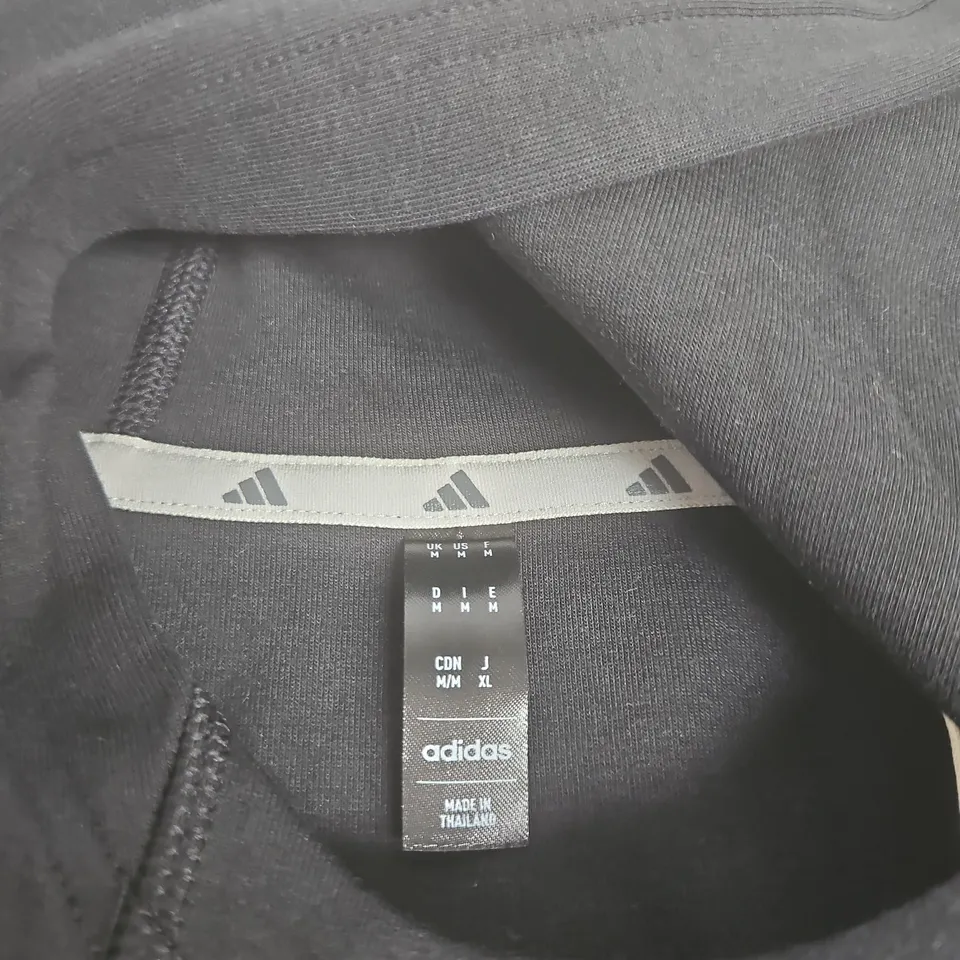 ADIDAS SWEATSHIRT HOODIE – BLACK, UK M (MEDIUM)