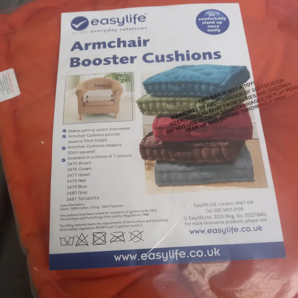 EASYLIFE ORANGE ARMCHAIR BOOSTER CUSHION
