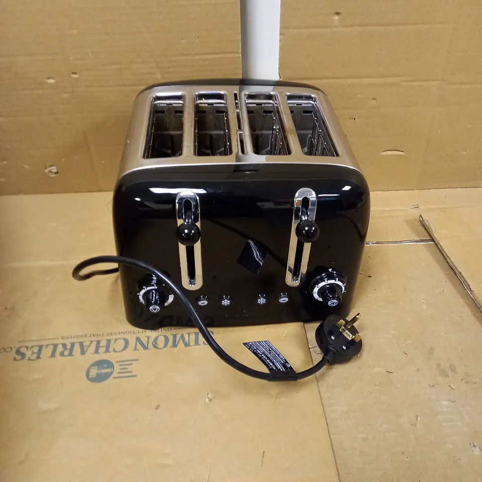 DUALIT 46205 4 SLOT LITE TOASTER IN BLACK FINISH