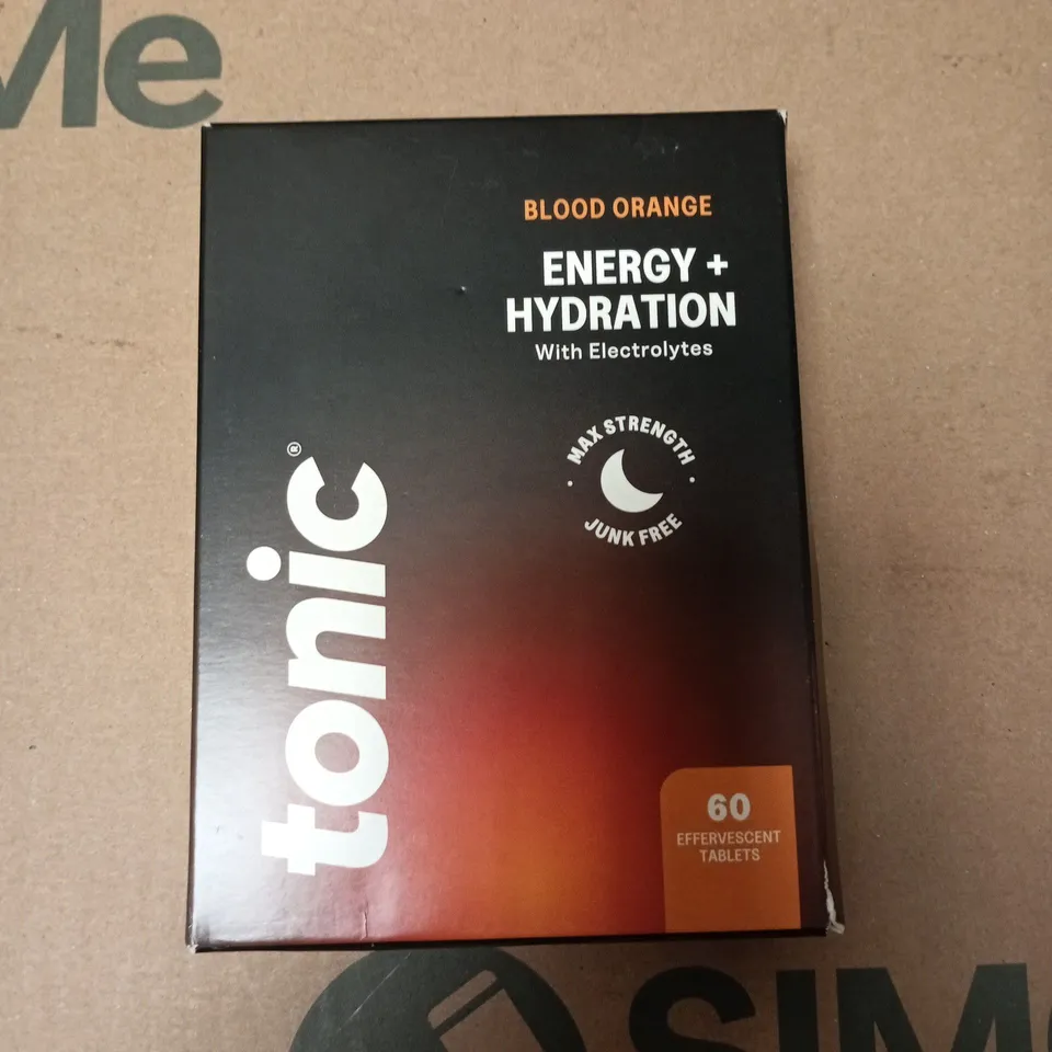 TONIC BLOOD ORANGE ENERGY + HYDRATION EFFERVESCENT TABLETS – 60 TABLETS