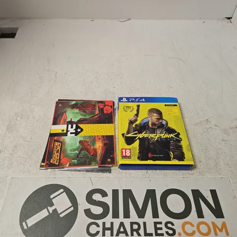 CYBERPUNK 2077 PS4 SONY PLAYSTATION VIDEO GAME WITH MAP, POSTCARDS ETC