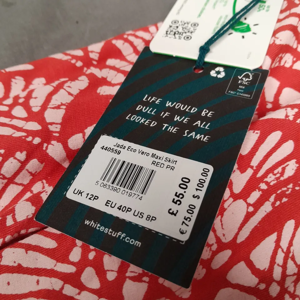 WHITE STUFF JADA ECO VERO MAXI SKIRT SIZE 12