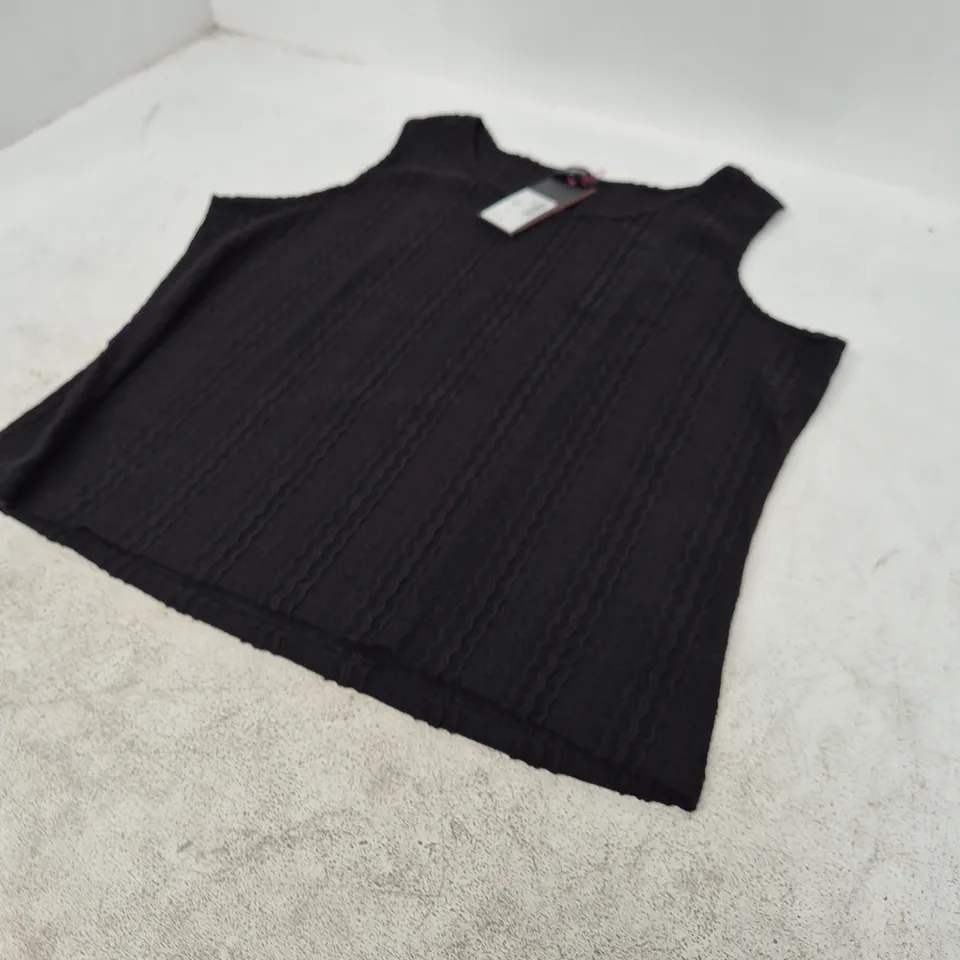 KLASS SLEEVELESS KNIT TOP – BLACK, XXL