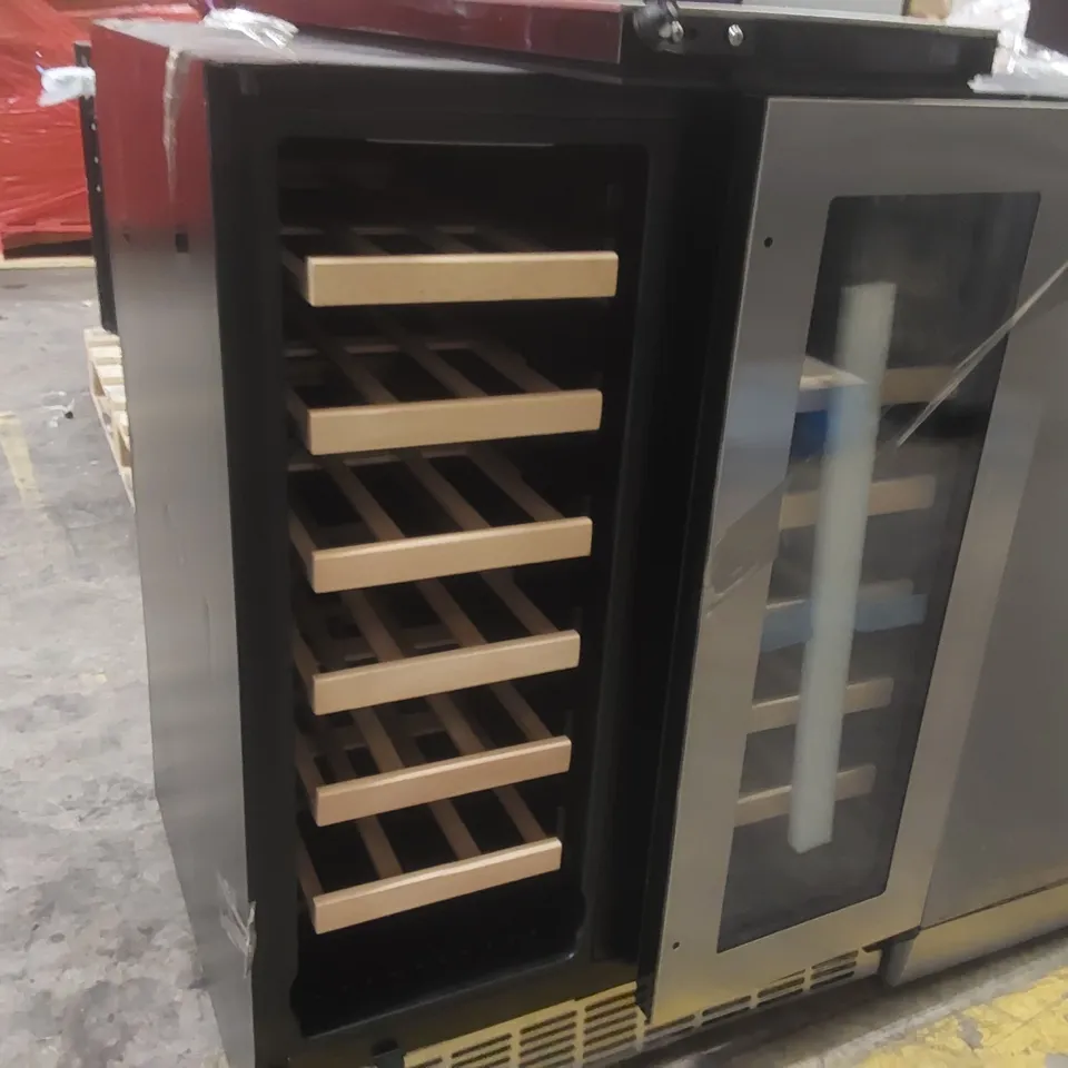 COOKOLOGY CWC608SS 60CM STAINLESS STEEL DUAL-ZONE WINE COOLER - HOLDS 40 BOTTLES