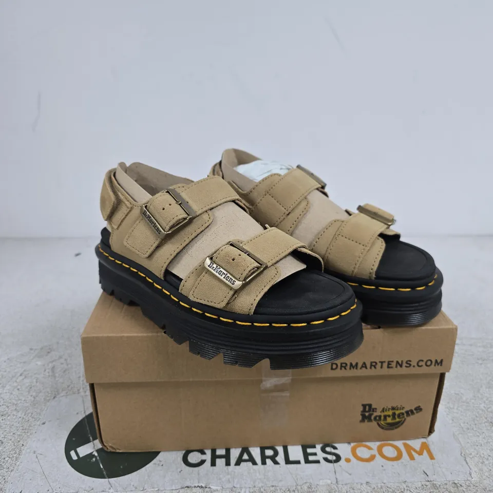 DR MARTENS ZEBZAG SCANDAL SAVANNAH TAN UK 5 BOXED