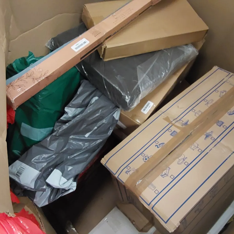 PALLET OF ASSORTED ITEMS INCLUDING: DEHUMIDIFIER, AIR FRYER, GAS WATER HEATER, SOFA COVER