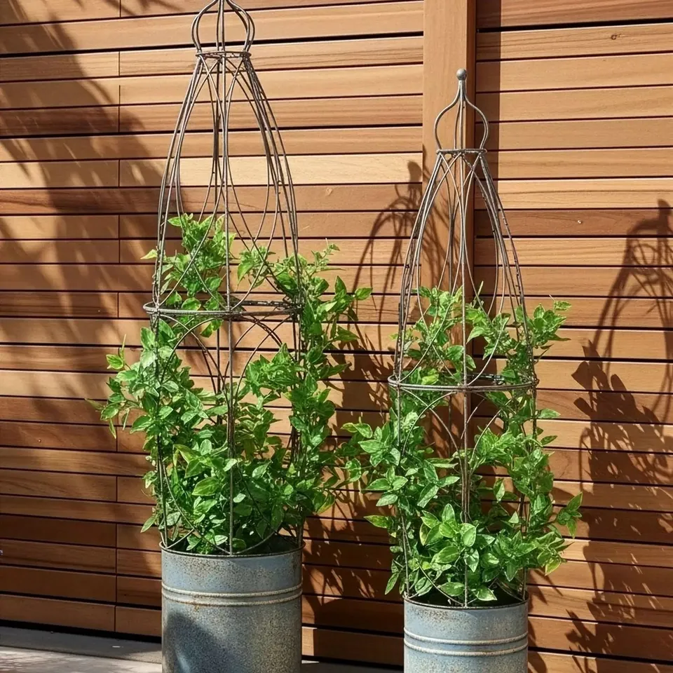 Heaven Sends Metal Cage Pot Holders Set Of 2