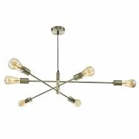 BOXED DAR LIGHTING GROUP ALANA 6 LIGHT ADJUSTABLE PENDANT 