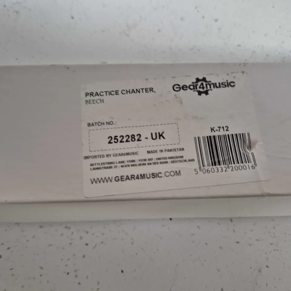 GEAR4MUSIC PRACTICE CHANTER IN BEECH – TWO-PIECE WOODEN CHANTER (BOXED)