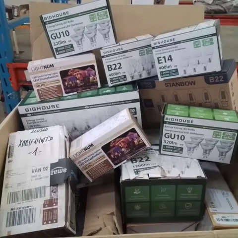 LARGE BOX CONTAINING ASSORTED LIGHT BULBS ECT.