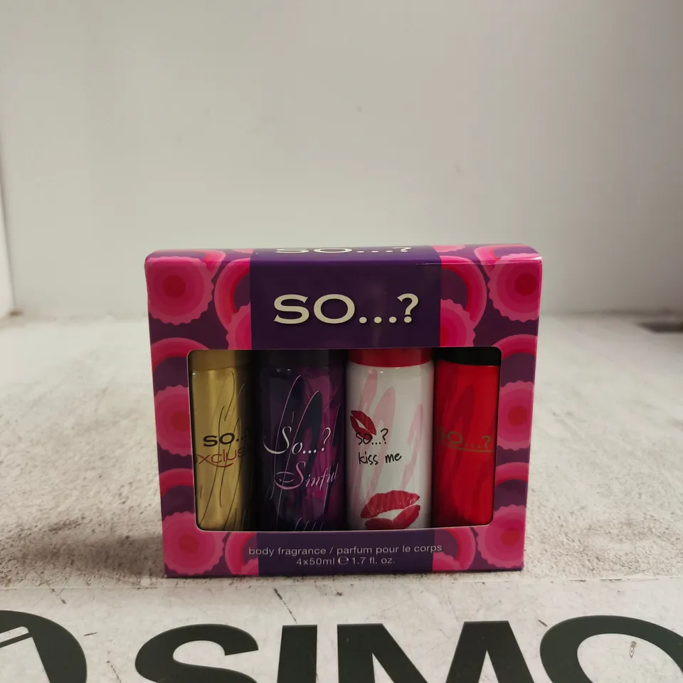 SO...? BODY FRAGRANCE GIFT SET – 4 X 50ML