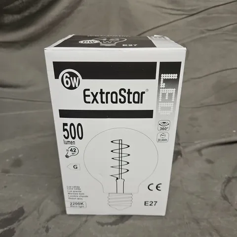 BOXED EXTRASTAR 6W LED 2200K G125SP BULB
