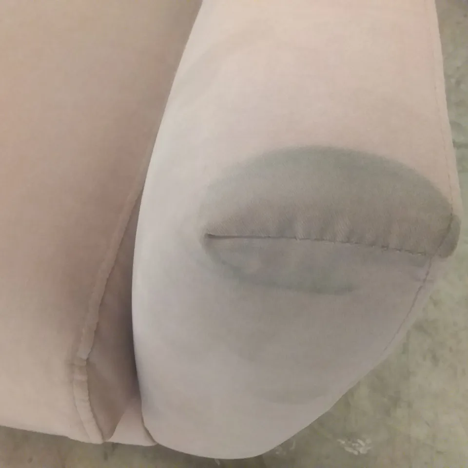 QUALITY BRITISH DESIGNER LOUNGE CO. FLOYD CHAIR ASHEN ROSE FABRIC