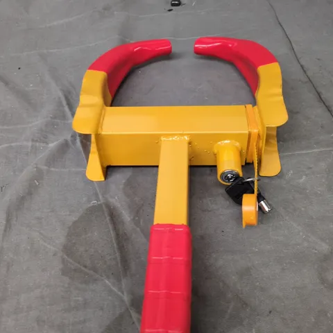 UNIVERSAL HEAVY DUTY WHEEL CLAMP – ANTI-THEFT LOCK FOR CAR, VAN, TRAILER, CARAVAN & MOTORBIKE
