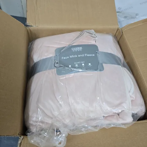 FAUX MINK AND FLEECE DOUBLE SET DUVET SET