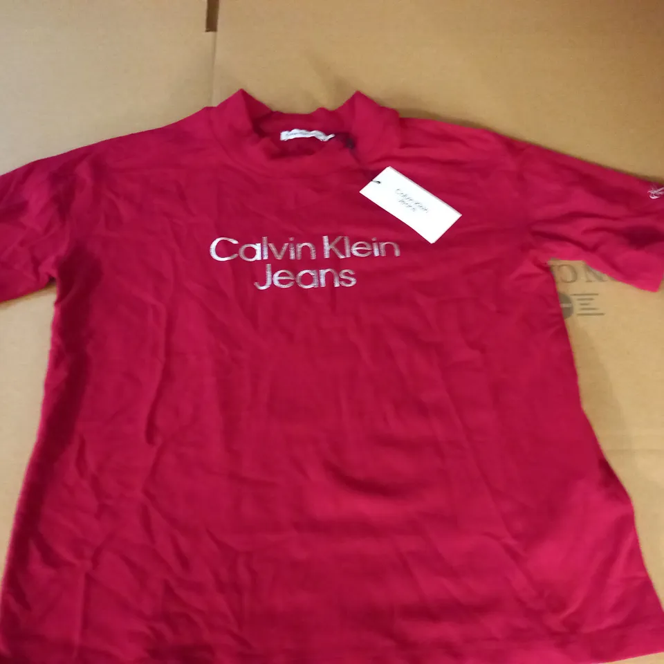 CALVIN KLEIN JEANS ROYAL BERRY T-SHIRT - 14Y