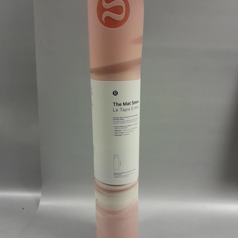 BOXED LULULEMON THE MAT YOGA MAT - 5MM PINK PASTEL 